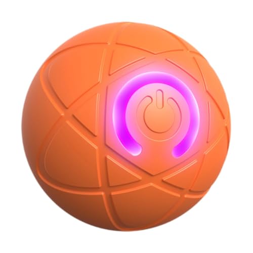 LOVIVER Hunde Spielzeugball Automatisch bewegt Sich robuste intelligente Spring -Traning -Bewegung aktivierte Haustiere kauen für Welpen kleines mittelgroßes, Orange von LOVIVER