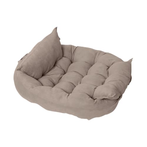 LOVIVER Hundebett, faltbar, für Welpen, Kätzchen, Nest, Bequeme Hundehütte, Haustiermatte, Khaki von LOVIVER