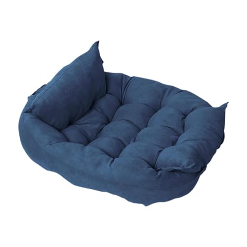 LOVIVER Hundebett, faltbar, für Welpen, Kätzchen, Nest, Bequeme Hundehütte, Haustiermatte, tiefes Blau von LOVIVER