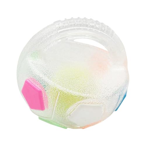 LOVIVER Hundefußballkugel, Hunde Wasserspielzeug, quietschende schwebbare interaktive Ball für Kriege für kleine und mittlere Welpen trainierende Geschenke, Transparent von LOVIVER