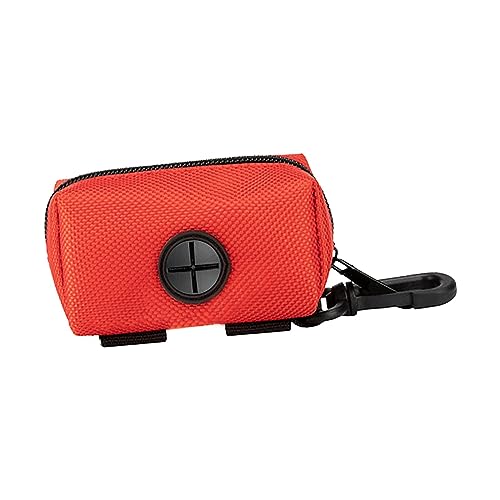 LOVIVER Hundekotbeutelhalter, Kotbeutelhalter mit Karabinerhaken, Kotbeutelträger für Leine, Auffangbeutel, Haustierkotbeutelspender für Wandern, Camping, Rot LOVIVER Hundekotbeutelhalter, Kotbeutelhalter mit Karabinerhaken, Kotbeutelträger für Leine, Auffangbeutel, Haustierkotbeutelspender für Wandern, Camping, Rot von LOVIVER