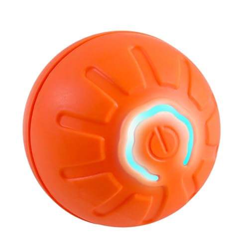 LOVIVER Interaktives Katzenspielzeug mit automatischem Spinboll-Ball, Haustierbälle, rollendes Ballspielzeug für die Veranda, den Hinterhof, den Haushalt, Orange von LOVIVER