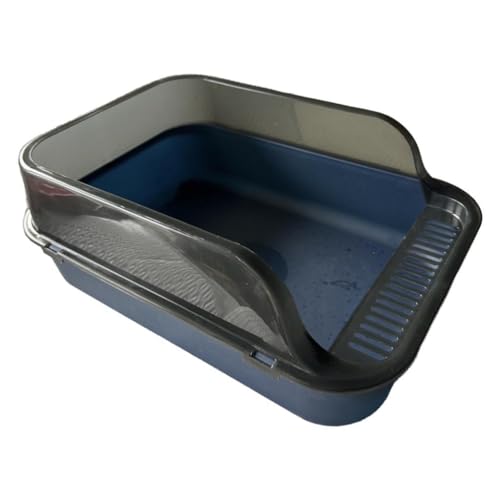 LOVIVER Katzentoilette, Haustiertoilette, halbgeschlossene Katzentoilette, spritzwassergeschützt, Sandkasten für Katzen, Katzentoilette, Blau LOVIVER Katzentoilette, Haustiertoilette, halbgeschlossene Katzentoilette, spritzwassergeschützt, Sandkasten für Katzen, Katzentoilette, Blau von LOVIVER