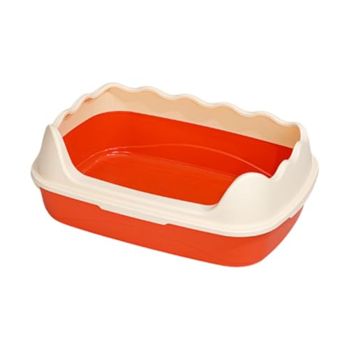 LOVIVER Katzentoilette Toilette Hochseiten Supplies Tragbar, Orange von LOVIVER