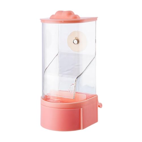 LOVIVER Kein Mess -Vogel -Feeder, Papageien -Feeder, Anti -Spritzer, robuste Aufhänge -Fütterungsstation, Lebensmittelbehälter für Kanarische Wellensittiche, Rosa von LOVIVER