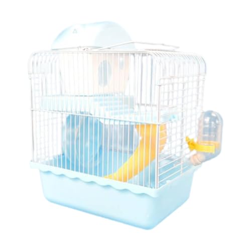 LOVIVER Kleinstierträger Käfig Carry Case 9.06 "x6.69''x11.81 Hamster Cage Travel Carrier für Eichhörnchenmäuse Gerbils Hedgehog, Blau von LOVIVER