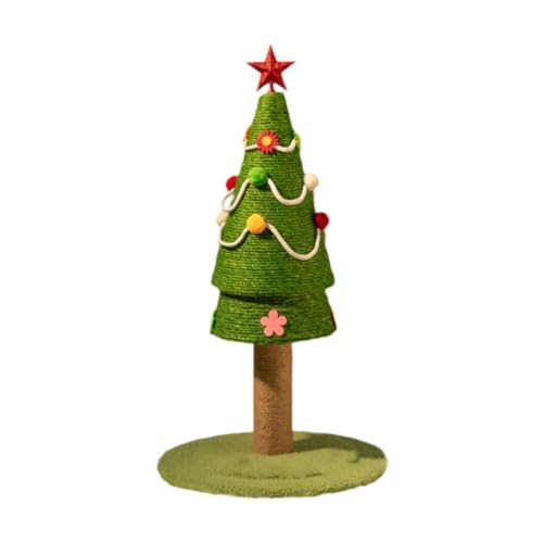 LOVIVER Kratzbaum für Katzen im Innenbereich, Weihnachtsbaum, Kratzbaum, Spiel-Kratzbaum, 68,6 cm hoch, natürlicher Sisal, Kleiner Katzenkratzbaum von LOVIVER