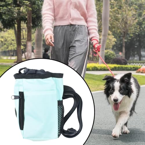 LOVIVER Leckerli-Tasche für Hunde, Tasche zum Spazierengehen mit Kordelzug, große Kapazität, Leckerli-Tasche für Hunde, Trainingstasche für den täglichen, Grün von LOVIVER