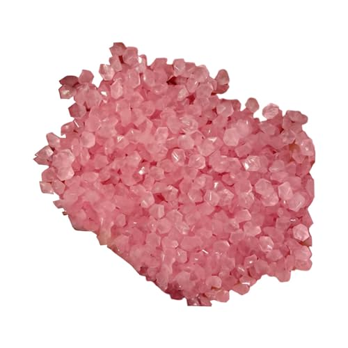 LOVIVER Leuchtender Stein, 3–5 mm, leuchtender Stein, Kies, Mehrzweck-DIY-Bastelmaterialien für die Dekoration von Aquarien, Glatte Oberfläche, Rosa 25g von LOVIVER