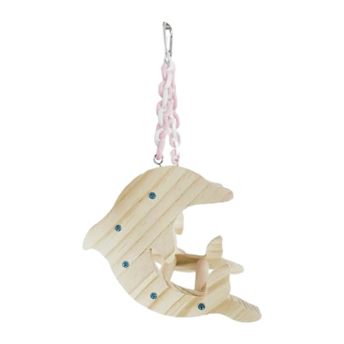 LOVIVER Papageienperch Papagei Ständer Accessoires Form handgefertigtes Vogelkäfig Hängende Dekoration Vogel Hängematte Vogelkäse für Budgie von LOVIVER