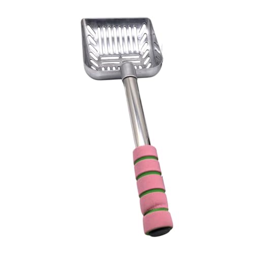 LOVIVER Pet Cat Müll Schaufel Kitty Metal Scooper Hunde Katze Abfall Auftrieb Schaufel Griff Haustierreinigungsmittel große Tiefe Schaufel, Rosa von LOVIVER