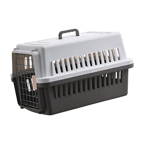 LOVIVER Tragbare Hartschalen-Transportbox für Haustiere, Transportbox, Organizer, Käfig, Heimtierbedarf, Kiste, Hunde-Reisehütte für Katzen, Reise im, Leichter Kaffee von LOVIVER