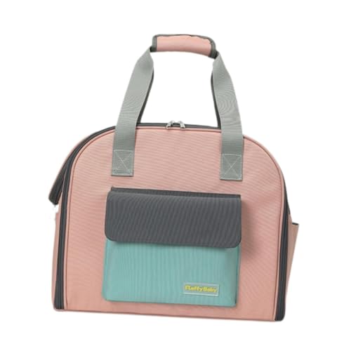 LOVIVER Tragetasche für Haustiere, Tragetasche mit Taschen, Tragetasche für Haustiere, Welpentragetasche, tragbare Kleintiere, Hundetragetasche für kleine, ROSA von LOVIVER