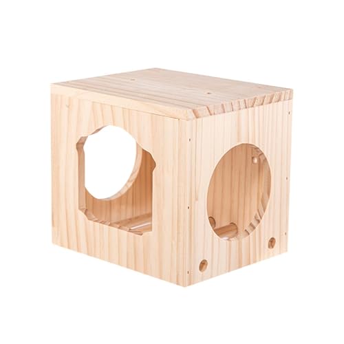 LOVIVER Vogelhauskäfig, Vogelhaus, geschützter Warmer Ort, Vogelhabitatbox für draußen, Vogelhabitatbox aus Holz für draußen, Außendekoration, L von LOVIVER