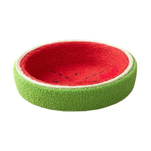 LOVIVER Wassermelonennest für Katzen, Kratzbett, modernes, verschleißfestes Mehrzweck-Loungebett, Kratzschale für Katzen, für draußen, Kätzchen und Katzen, L and Without Base von LOVIVER