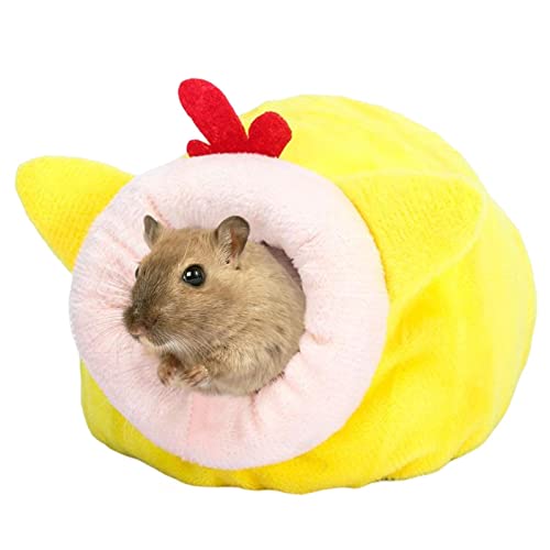 LOXE Hamster Warmbetthaus,Winter Igelbett für Käfig - Mini-Haustierhäuser für kaltes Wetter, Kaninchen, Eichhörnchen, Meerschweinchen, Bettwäsche für Tierliebhaber von LOXE