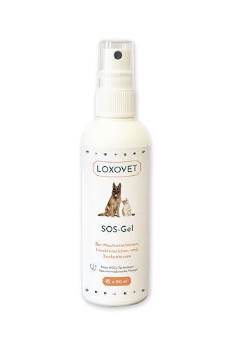 LOXOVET SOS Gel, Sofort-Hilfe bei Wunden, Schnittverletzungen, Hautreizungen, Insektenstichen, für Pfoten und Haut, Hunde, Katzen, Haustiere, 100ml von LOXOVET