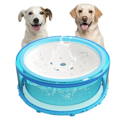 LPFLASAT Wassernapf für Hunde, kein Verschütten, 2 l, für Hunde/Haustiere, langsamer Wassernapf, auslaufsicher, ABS-Hunde-Wassernapf, Spender mit Silikon-Saugnapf, kein Tropfen, Fahrzeug für Reisen von LPFLASAT