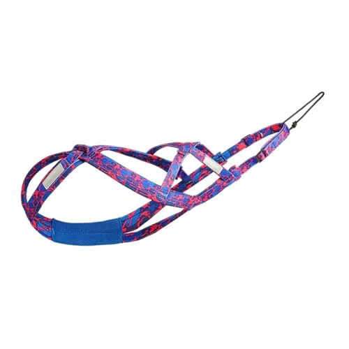 Hundeschlittengeschirr, Hunde-Gewichtszuggeschirr, Geschwindigkeitstraining, Training, Schlittengeschirr for mittelgroße und große Hunde (blau, XL)(Purple,L) von LPLPL