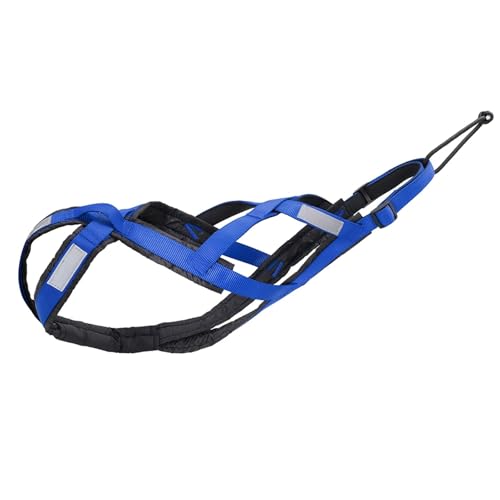 Hundeschlittengeschirr, reflektierendes Hundeschlittengeschirr, wasserdichtes Hundeschlittengeschirr, es Pet Training Zugkraftgurt for Hunde, Skijöring, Rollerfahren (rot, M)(Blue,L) von LPLPL