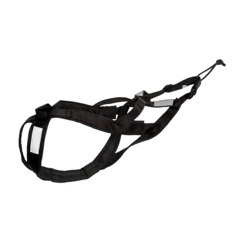 Hundeschlittengeschirr, wasserdichtes, reflektierendes Haustier-Schlitten-Skijöring-Geschirr for große und große Hunde, Gewichtszugweste for das Haustiertraining (rot, XXL)(Black,3XL) von LPLPL