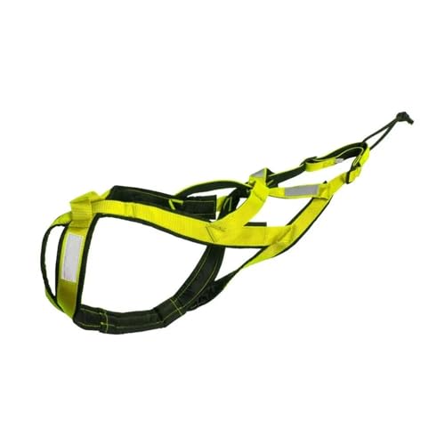 Hundeschlittengeschirr, wasserdichtes, reflektierendes Haustier-Schlitten-Skijöring-Geschirr for große und große Hunde, Gewichtszugweste for das Haustiertraining (rot, XXL)(Green,3XL) von LPLPL