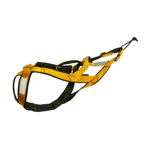 Hundeschlittengeschirr, wasserdichtes, reflektierendes Haustier-Schlitten-Skijöring-Geschirr for große und große Hunde, Gewichtszugweste for das Haustiertraining (rot, XXL)(Yellow,3XL) von LPLPL