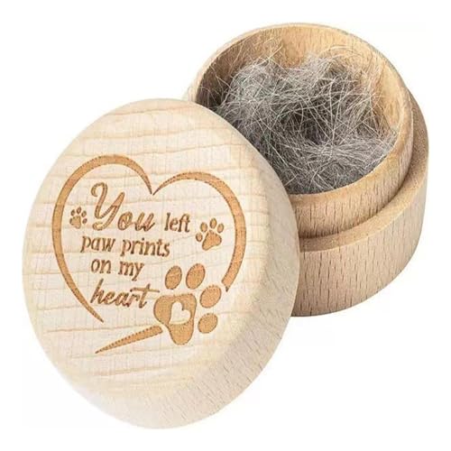 Gedenkbox aus Holz für Tierhaare, Gedenkbox für Hunde bei Verlust, eleganter Aschebehälter für Hundehaare | Gedenkbox aus Holz für Tierhaare von LPORF