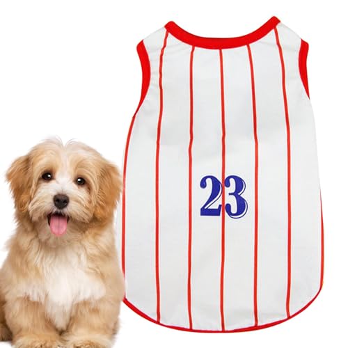 Gestreifte Hundekleidung|Dehnbare Westen Für Hunde | Fashion Puppies Gestreifte Weste | Bequemes Gestreiftes T-Shirt_Kostüm| Atmungsaktives Haustier_Bekleidungs_Tanktop Für Tägliche Spaziergänge| SPI von LPORF