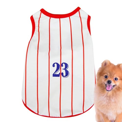 Gestreifte Hundekleidung|Dehnbare Westen Für Hunde | Fashion Puppies Gestreifte Weste | Bequemes Gestreiftes T-Shirt_Kostüm| Atmungsaktives Haustier_Bekleidungs_Tanktop Für Tägliche Spaziergänge| SPI von LPORF