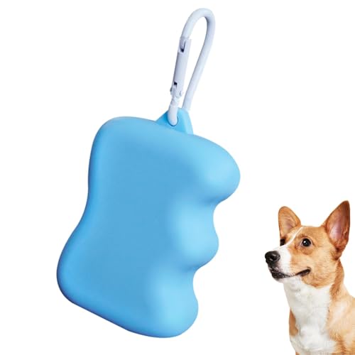 Leckerli-Tasche aus Silikon für Hunde, Leckerlibeutel aus Silikon, kleine Trainingstasche aus Silikon für Hunde, Leckerli-Tasche zum Spazierengehen, wasserdichte Trainingstasche für Welpen, S von LPORF