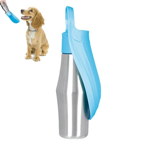 Tragbare Wasserflasche Für Hunde | 27oz Auslaufsicherer Wasserspender Mit Silikonring | Pet Supplies 2-in-1-Hundewassernapf In Blattform Für Kleine | Mittelgroße Und Große Hunde von LPORF