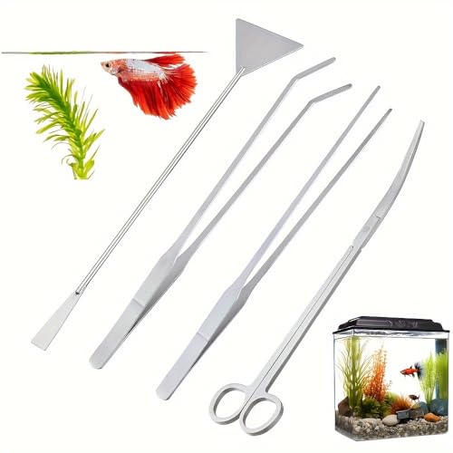 LQCMFSB Aquarium-Reinigungswerkzeug-Set, 4-teilig, Aquarium-Reiniger-Set, kleine Filtrationspumpe für Süß-/Salzwasserfische von LQCMFSB