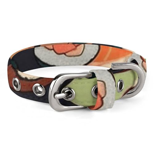 Haustier-Halsband, Sushi-Garnelen-Druck, Ganzjahres-Haustierhalsband, weiches Haustierhalsband, niedliches Haustierhalsband, leichtes Haustierhalsband, stilvolles Hundehalsband von LQPMNK