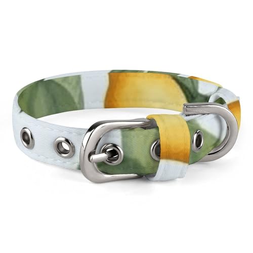 Haustier-Halsband, Zitronenmuster-Druck, ganzjährig, weiches Haustierhalsband, niedliches Haustierhalsband, leichtes Haustierhalsband, stilvolles Hundehalsband von LQPMNK