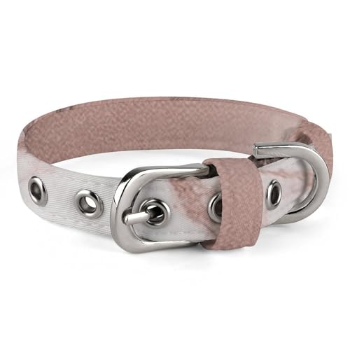 Haustierhalsband, Marmor-Farbe, Roségolddruck, ganzjährig, weiches Haustierhalsband, niedliches Haustierhalsband, leicht, stilvolles Hundehalsband von LQPMNK