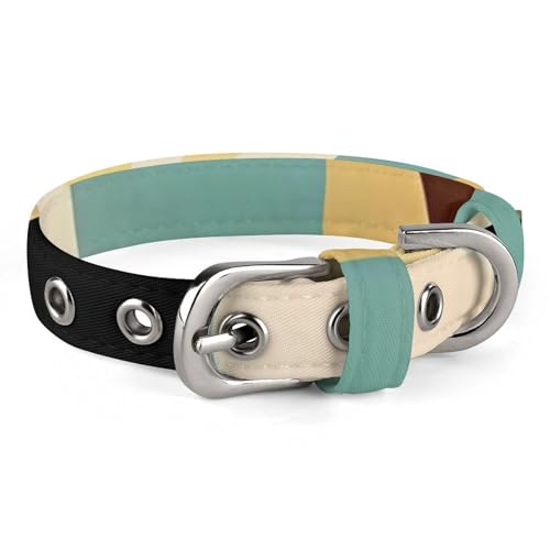 Haustierhalsband, Mitte des Jahrhunderts, moderner Kunst-Katzendruck, ganzjährig, weiches Haustierhalsband, niedliches Haustierhalsband, leichtes Haustierhalsband, stilvolles Hundehalsband von LQPMNK