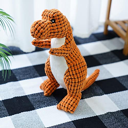 LQQDREX Dinosaurier-Hundespielzeug mit Quietscher, Hundefutter, quietschendes Spielzeug, Dinosaurier-Spielzeug für Hunde, niedlich und quietschend für aggressive Kauer, gefülltes Hundespielzeug, von LQQDREX