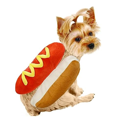 Pet Dress Up Kostüm Hot Dog Geformt Dackel Wurst Einstellbare Cosplay Kleidung Supp Für Welpen Kleid Lustige Hund W5Z3 Aufwärmen von LQQDREX