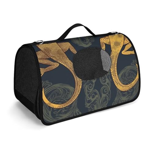 Haustier-Handtaschen, Gecko-Eidechsen, bedruckte Haustier-Handtaschen, faltbare Haustier-Handtaschen, universelle Haustier-Handtaschen von LQWOK