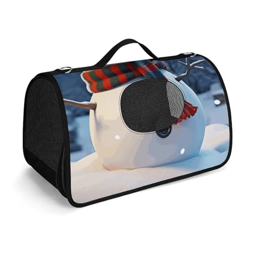 Haustier-Handtaschen, Happy Snowman bedruckte Haustier-Handtaschen, faltbare Haustier-Handtaschen, universelle Haustier-Handtaschen von LQWOK