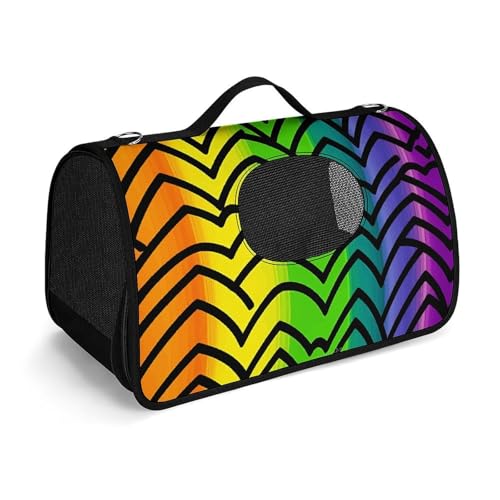 Haustier-Handtaschen, Stolz, Regenbogen-Muster, bedruckte Haustier-Handtaschen, faltbare Haustier-Handtaschen, universelle Haustier-Handtaschen von LQWOK