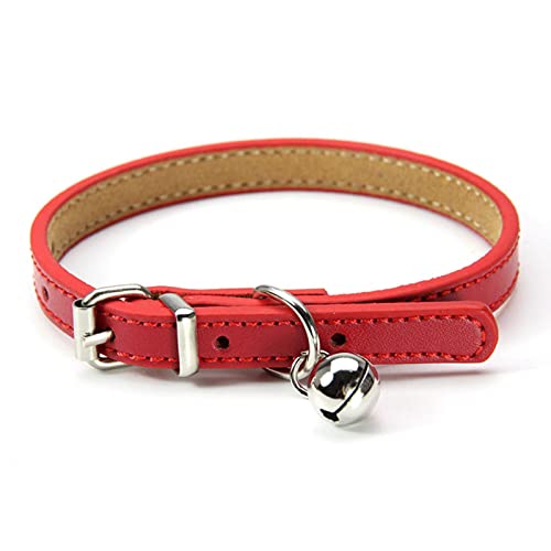 1 Pc Weiches Katzenhalsband Mit Glocke Verstellbarer Welpenhalsriemen Für Kätzchen Halskette Katzenzubehör Heimtierbedarf-Rotes Halsband,S von LRZIN