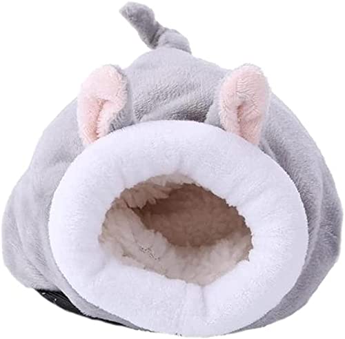 Vogelnest Vögel Käfig Haustierbett Maus Baumwolle Haus Kleintiernest Winter Warm Haustierkäfig Hamster Zubehör Ratte/Meerschweinchen/Igel LSDRALOBBEB 809(Color:Gray) von LSDRALOBBEB