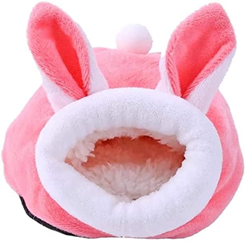 Vogelnest Vögel Käfig Haustierbett Maus Baumwolle Haus Kleintiernest Winter Warm Haustierkäfig Hamster Zubehör Ratte/Meerschweinchen/Igel LSDRALOBBEB 809(Color:Pink) von LSDRALOBBEB