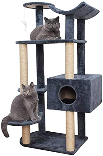 Kletterbaum Katzenkratzbaum Katzenbaum Activity Center Tower Standmöbel mit Kratzbäumen geeignet für Katzen und Haustiere LSDRALOBOOE 716 von LSDRALOBOOE