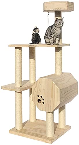 Kletterbaum Katzenkratzbaum Katzenbaum Cat Activity Center Tower thront Plattform nach dem Klettern von Spielzeug Kratzbaum Katzenklettern Kratzbaumhaus LSDRALOBOOE 716 von LSDRALOBOOE