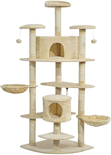 Kletterbaum Katzenkratzbaum Katzenbaum Cat Tree Condo Kitten Scratch Activity Center mit Spielzeug LSDRALOBOOE 716 von LSDRALOBOOE