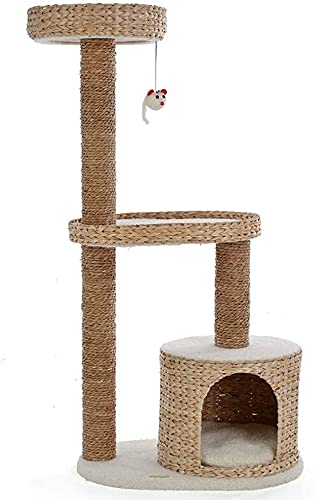 Kletterbaum Katzenkratzbaum Katzenbaum Haustierspielzeug Katzenkratzbrett Kratzbaum Aktivität Kletterturm mit Plüschstange und Sisalpfosten LSDRALOBOOE 714 von LSDRALOBOOE