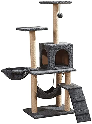 Kletterbaum Katzenkratzbaum Katzenbaum Katzen-Kletterturm-Spielzeug Stabile Katzen-Kratzpfosten-Funktion mit Katzenhaus für Indoor- / Outdoor-Katzenaktivität LSDRALOBOOE 716 von LSDRALOBOOE